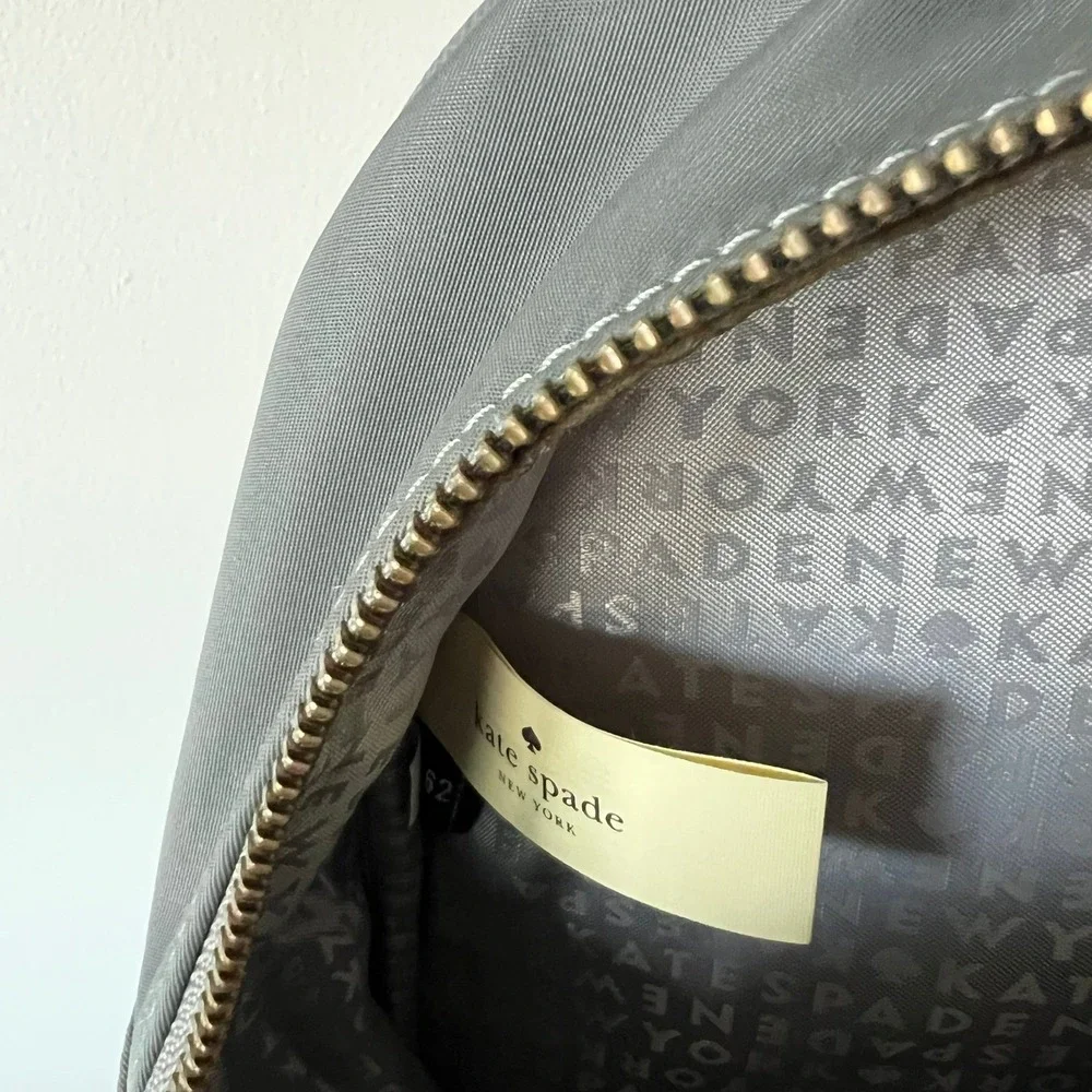 Kate‎ Spade New York Gray Nylon Mini Backpack Bag Travel Purse